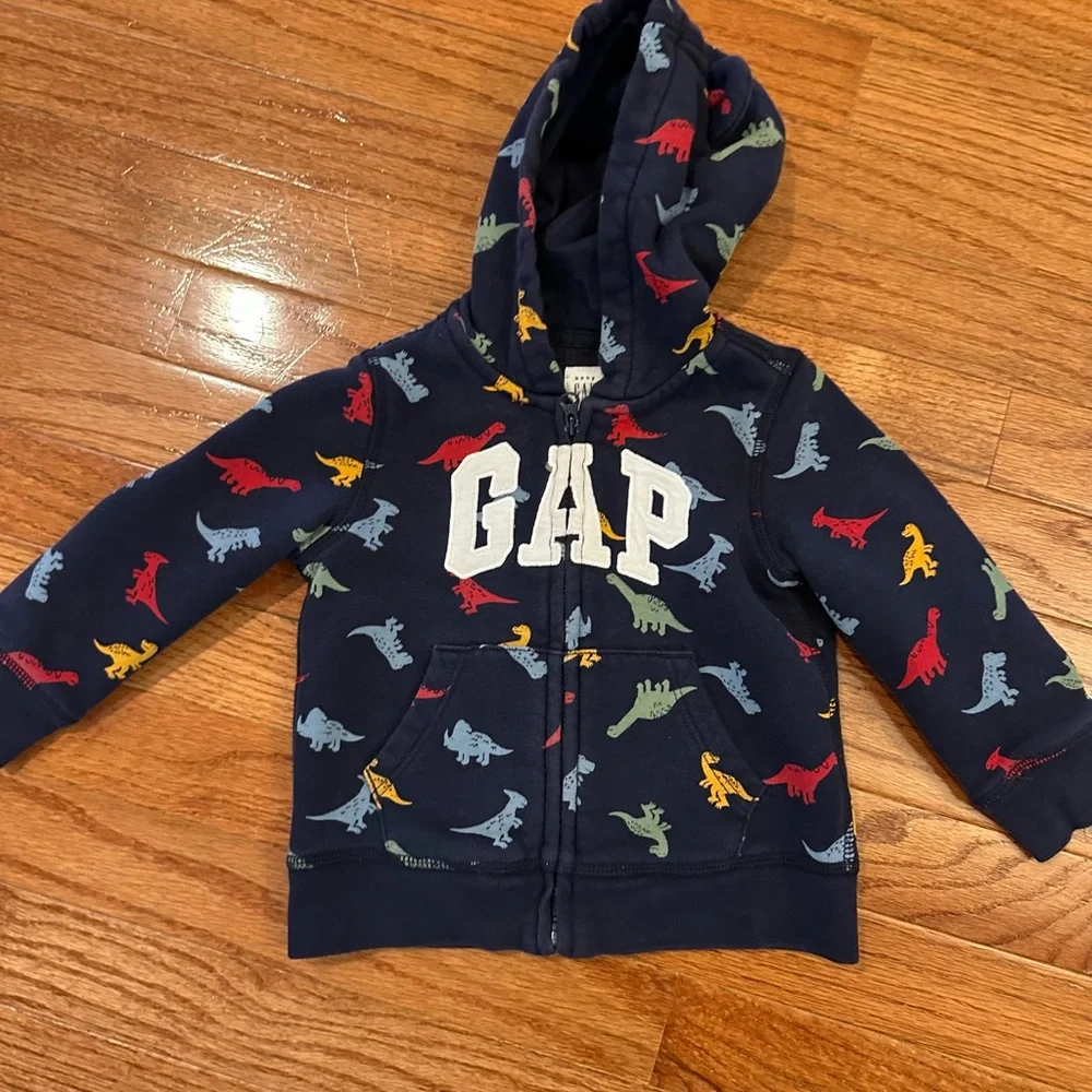 Gap Baby Boy Dino Sweatshirt 18-24 Months - Picture 1 of 3